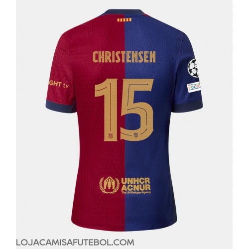 Camisa de Futebol Barcelona Andreas Christensen #15 Equipamento Principal 2024-25 Manga Curta